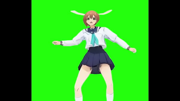 Shikanoko bailando un baile del Fortnite con pantalla verde