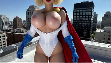 Power Girl – The Strongest Superheroine Submits to Cock on Rooftop (AI)